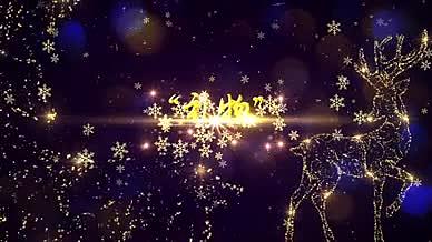 圣诞节黄金粒子祝福相集视频的预览图